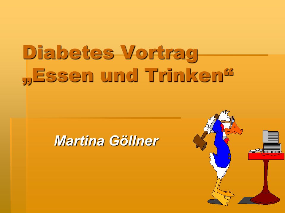 Diabetes Vortrag „Essen und Trinken