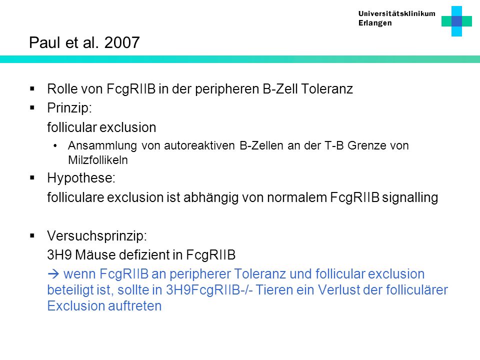 Paul et al Rolle von FcgRIIB in der peripheren B-Zell Toleranz