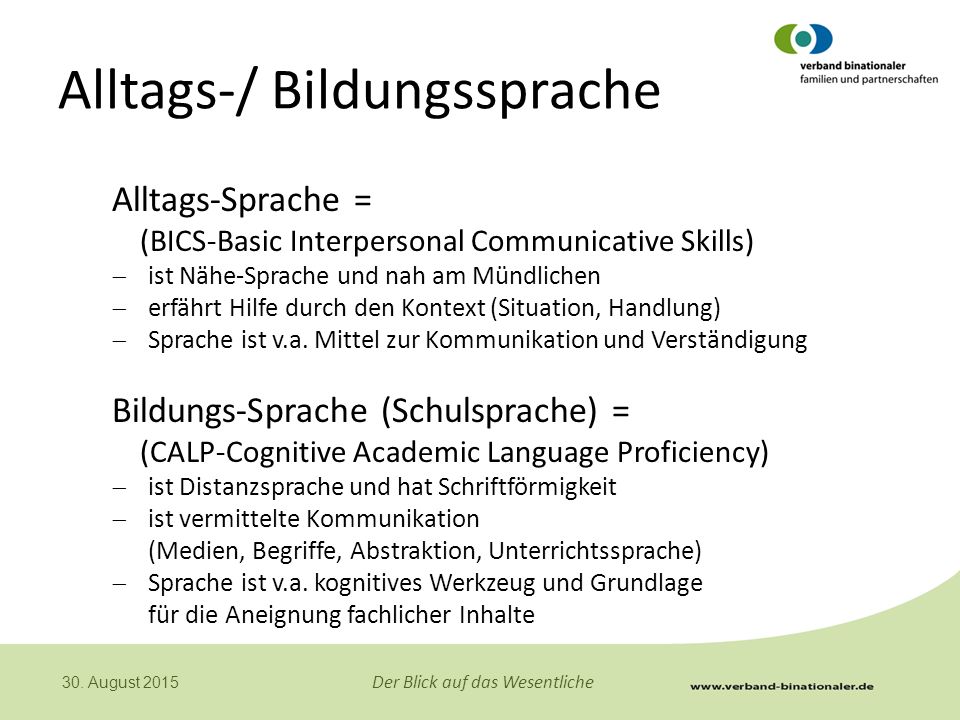 Alltags-/ Bildungssprache