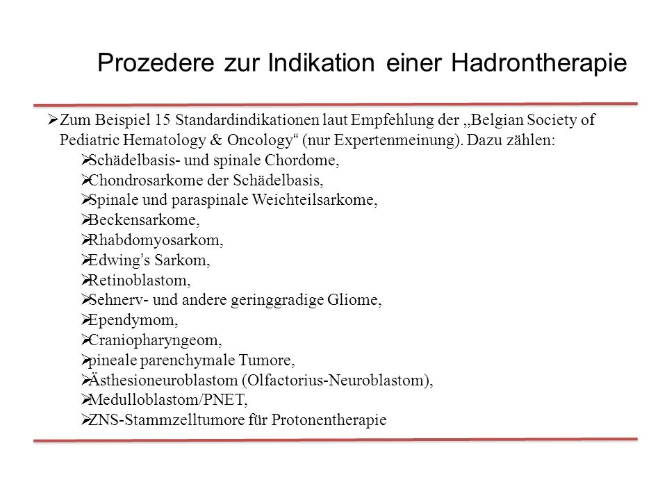 Prozedere zur Indikation einer Hadrontherapie