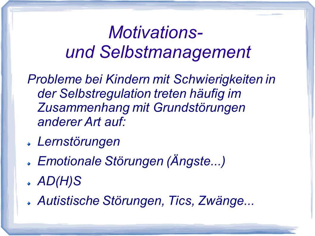 Motivations- und Selbstmanagement