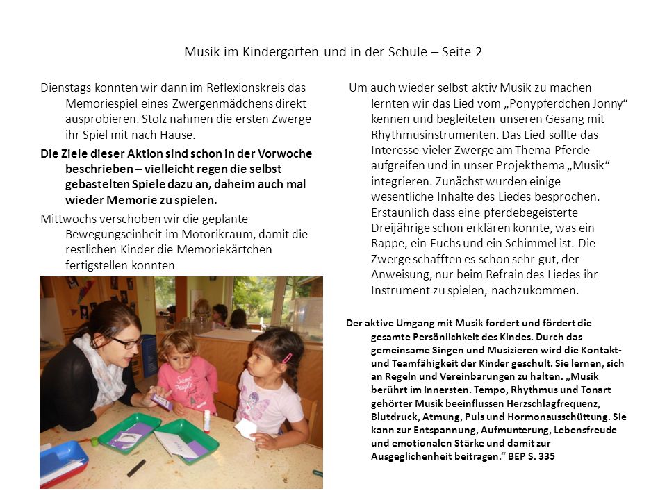 Musik im Kindergarten und in der Schule – Seite 2