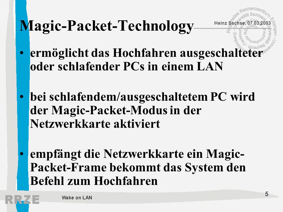 Magic-Packet-Technology