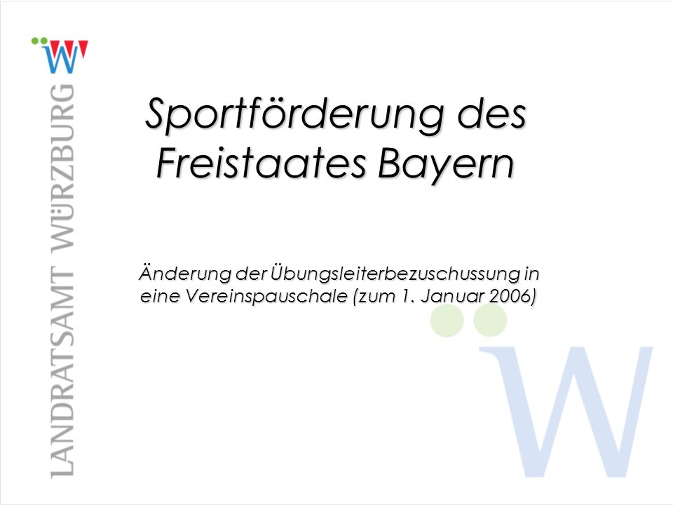 Sportförderung des Freistaates Bayern