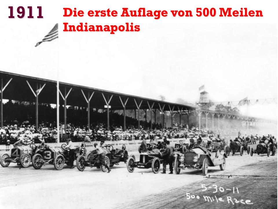1911 Die erste Auflage von 500 Meilen Indianapolis