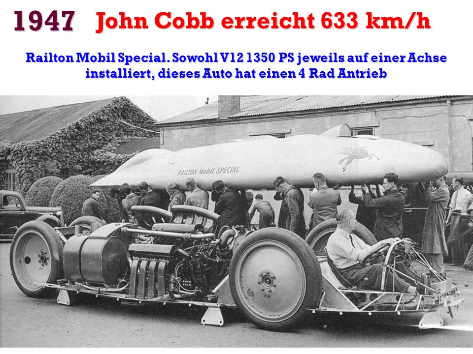 1947 John Cobb erreicht 633 km/h