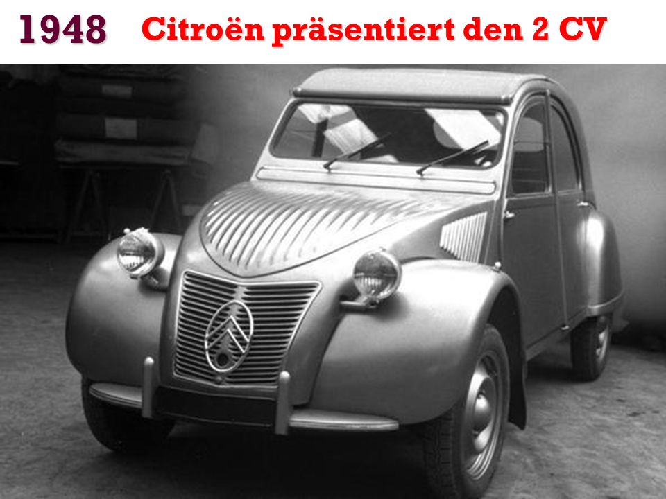 1948 Citroën präsentiert den 2 CV