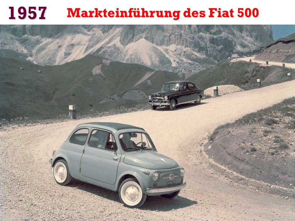 1957 Markteinführung des Fiat 500