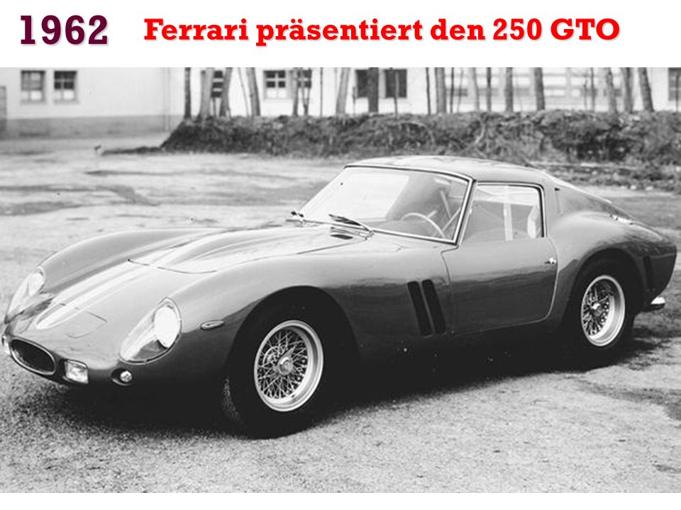 1962 Ferrari präsentiert den 250 GTO