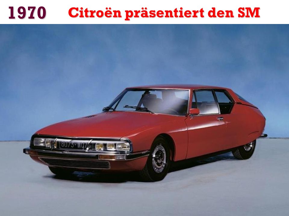 1970 Citroën präsentiert den SM