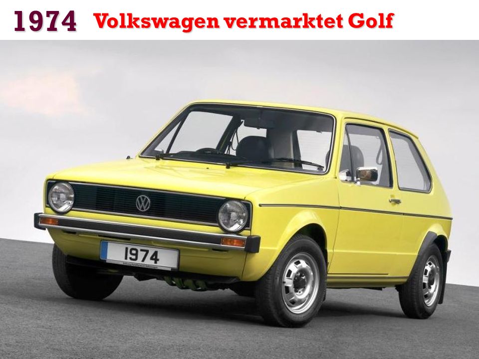 1974 Volkswagen vermarktet Golf