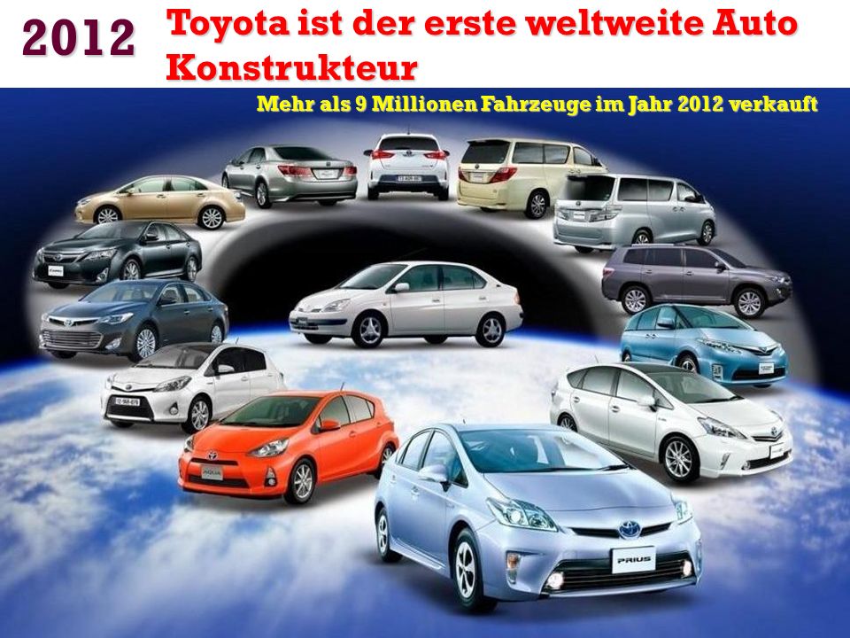 Mehr als 9 Millionen Fahrzeuge im Jahr 2012 verkauft