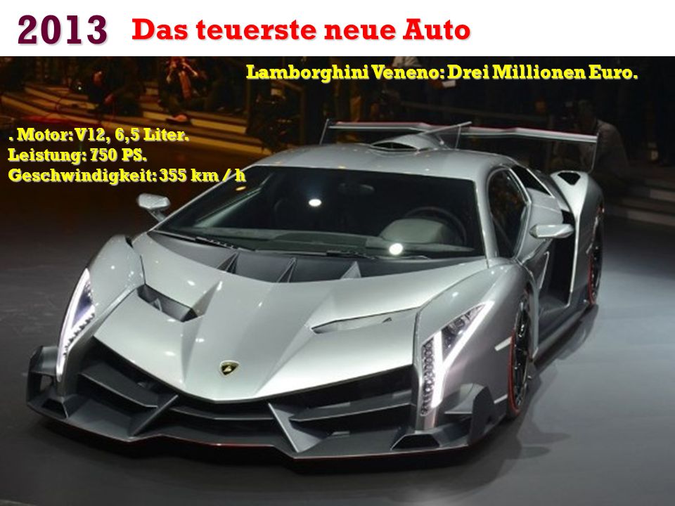 Lamborghini Veneno: Drei Millionen Euro.