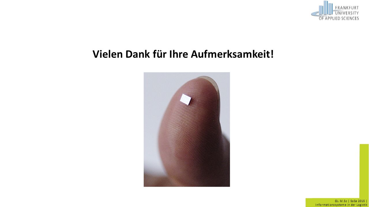 Vielen Dank für Ihre Aufmerksamkeit!