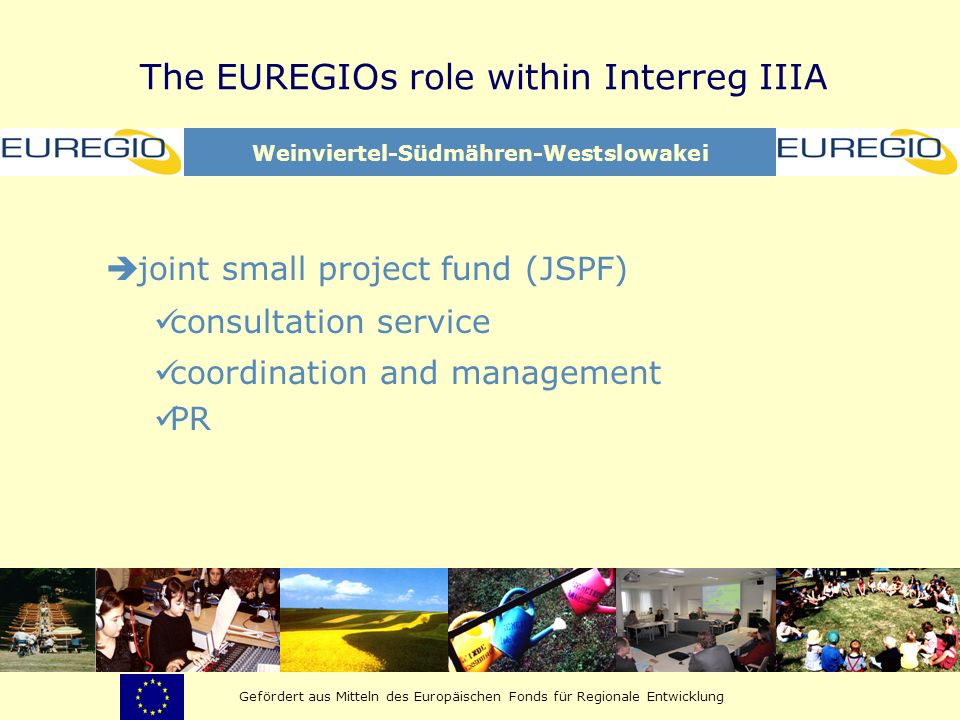 The EUREGIOs role within Interreg IIIA