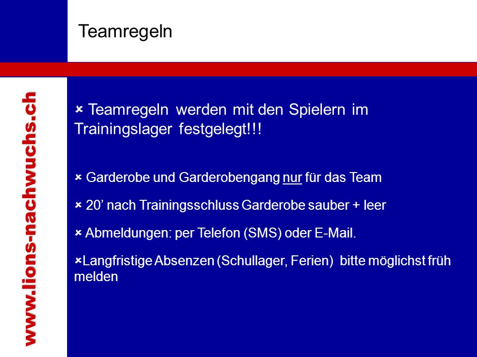Teamregeln