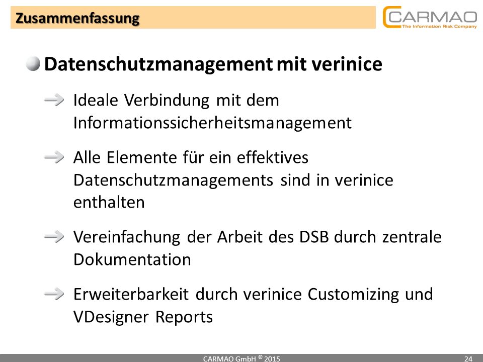 Datenschutzmanagement mit verinice