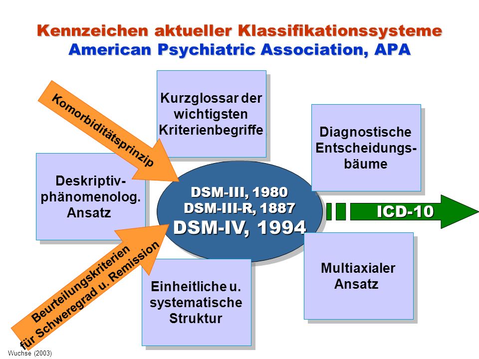 Kennzeichen aktueller Klassifikationssysteme American Psychiatric Association, APA