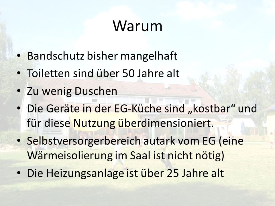 Warum Bandschutz bisher mangelhaft Toiletten sind über 50 Jahre alt