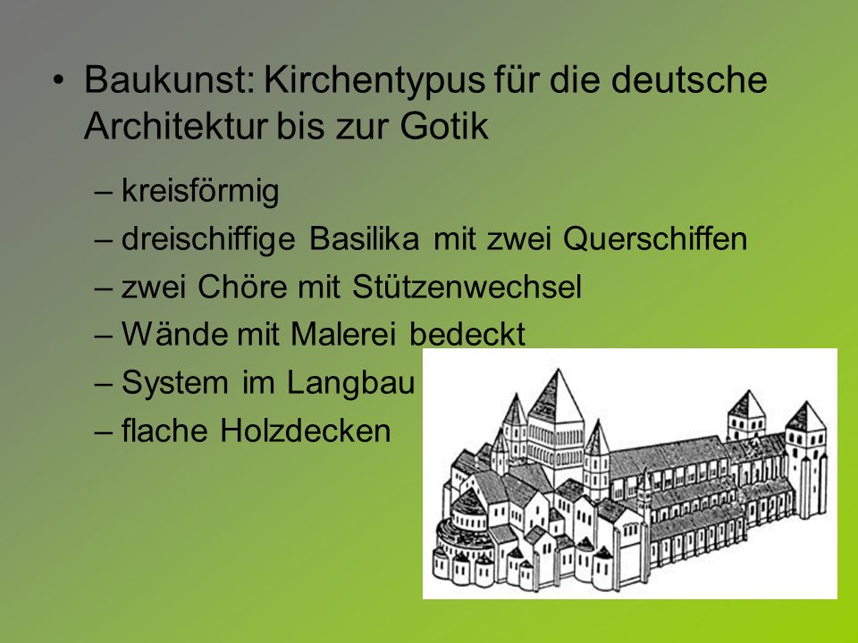 Baukunst: Kirchentypus für die deutsche Architektur bis zur Gotik