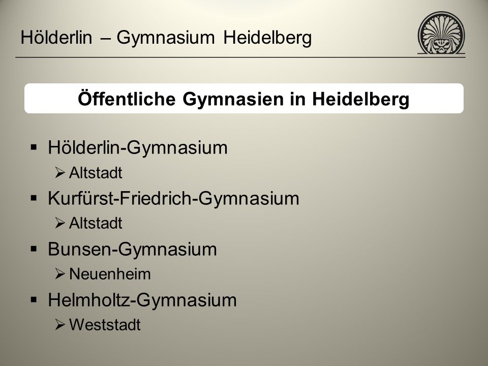 Öffentliche Gymnasien in Heidelberg