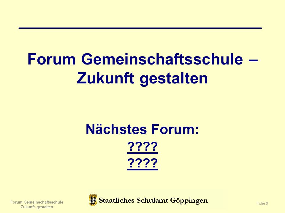 Forum Gemeinschaftsschule – Zukunft gestalten