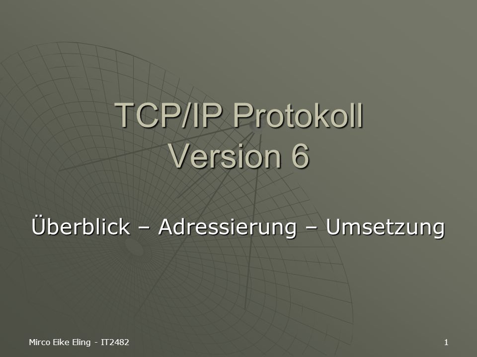 TCP IP Protokoll Version 6 Ppt Herunterladen