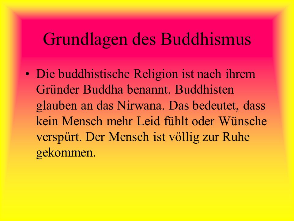 Grundlagen des Buddhismus