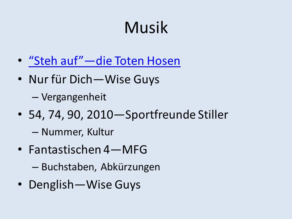 Musik Steh auf —die Toten Hosen Nur für Dich—Wise Guys