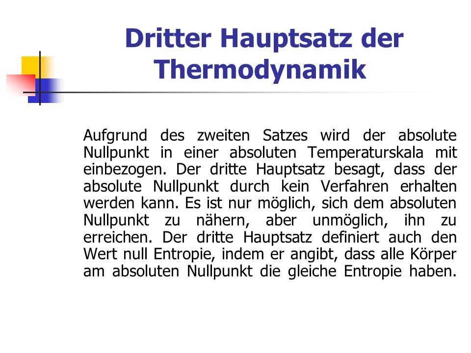 Dritter Hauptsatz der Thermodynamik