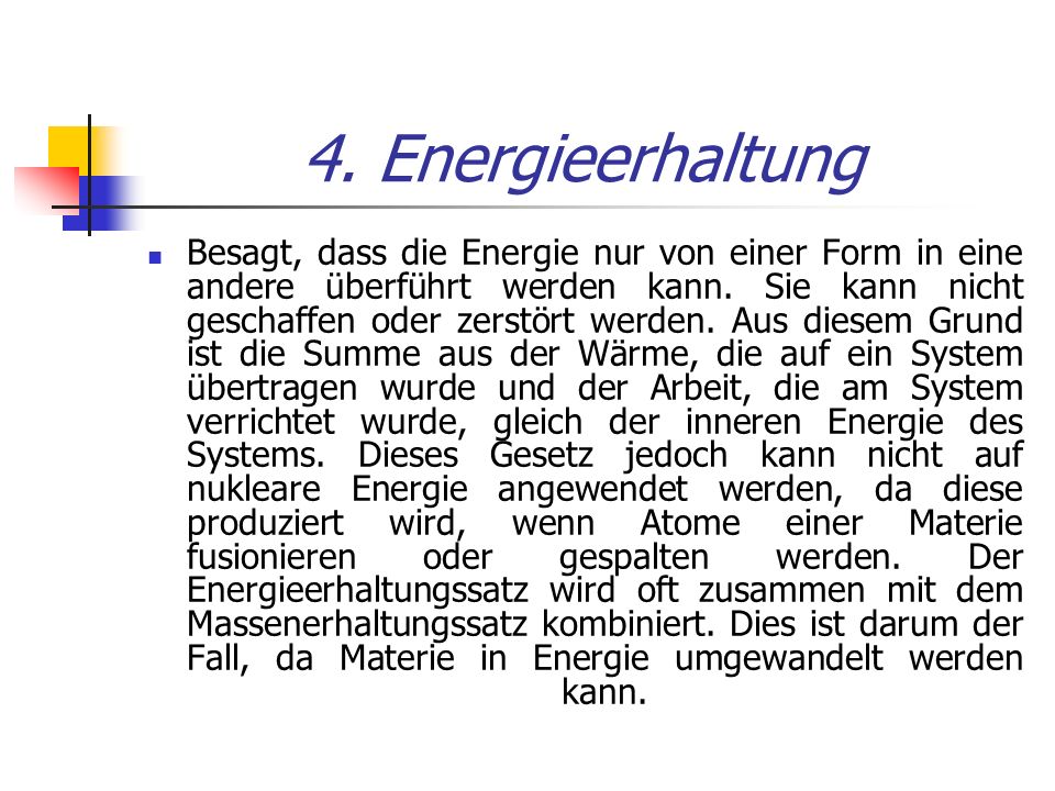 4. Energieerhaltung