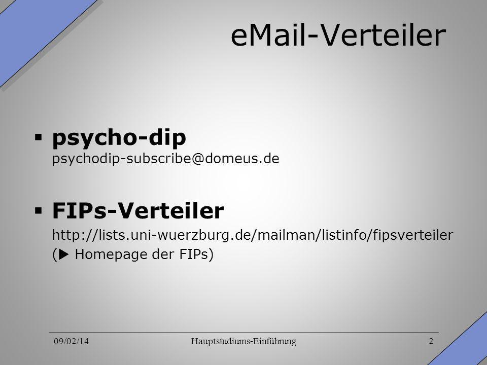 Hauptstudiums-Einführung