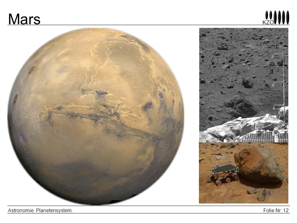 Mars Astronomie. Planetensystem.