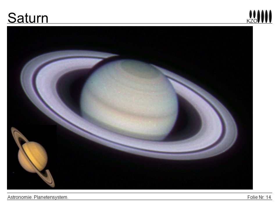 Saturn Astronomie. Planetensystem.