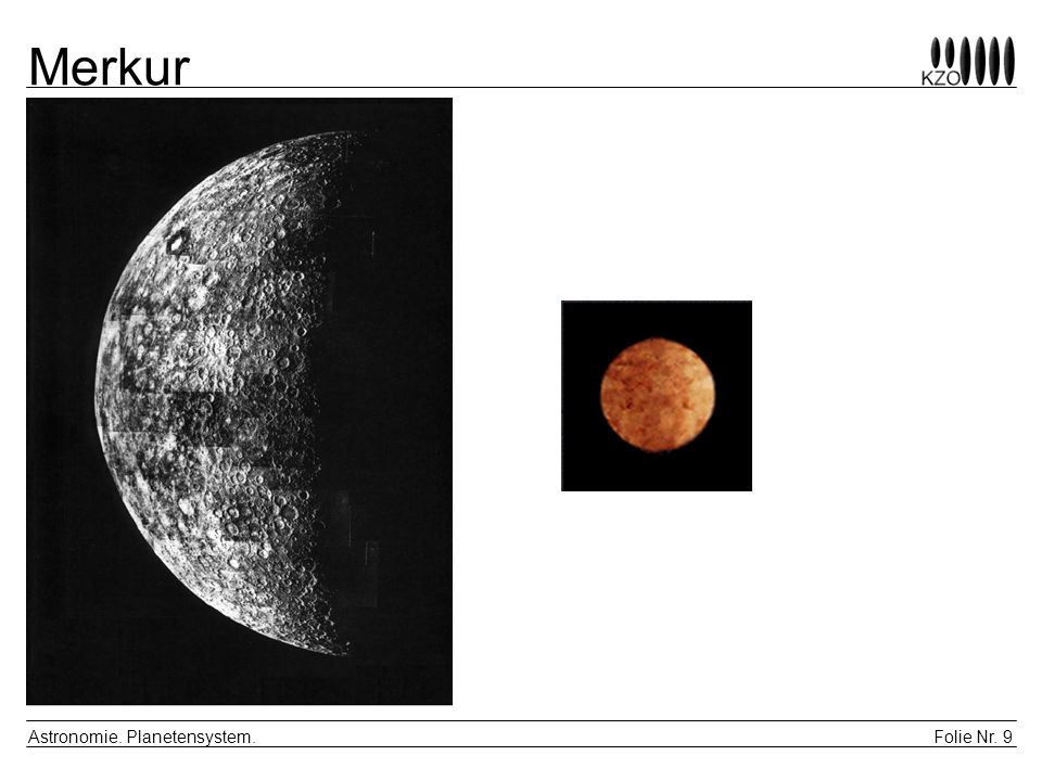 Merkur Astronomie. Planetensystem.