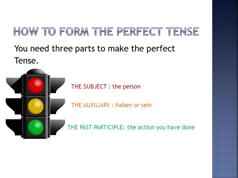 How to form the perfect tense