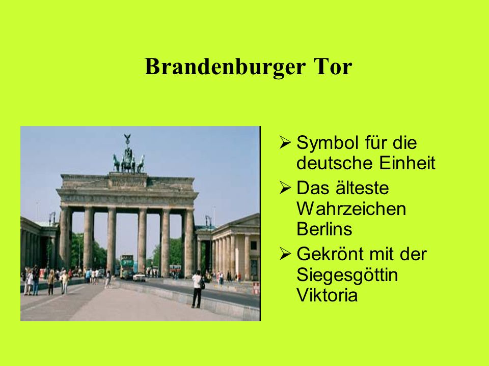 Brandenburger Tor Symbol für die deutsche Einheit