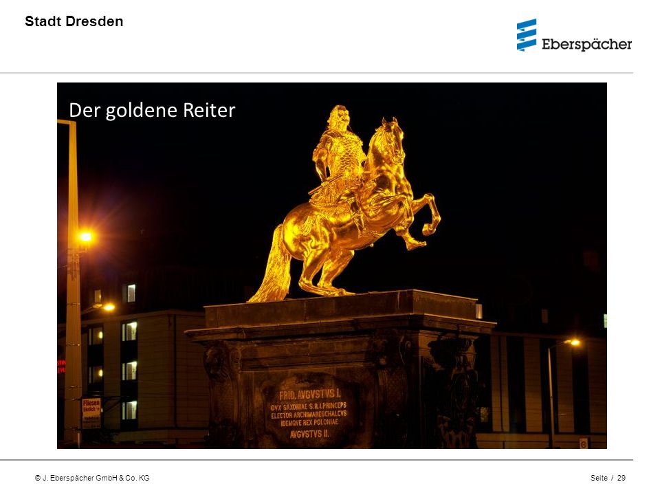 Stadt Dresden Der goldene Reiter