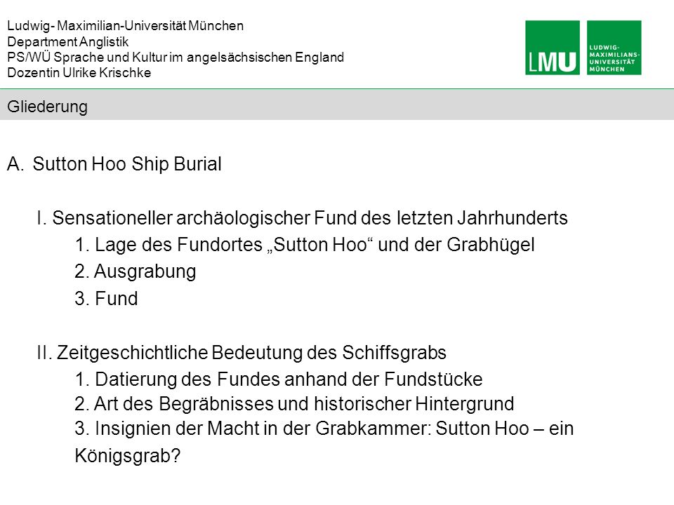 I. Sensationeller archäologischer Fund des letzten Jahrhunderts