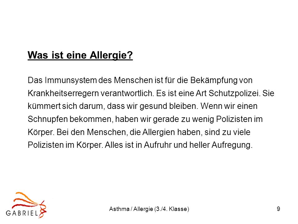 Asthma / Allergie (3./4. Klasse)