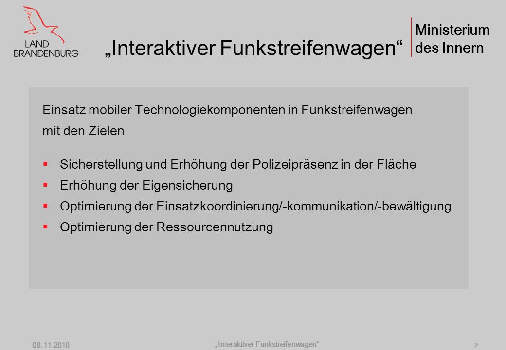 „Interaktiver Funkstreifenwagen