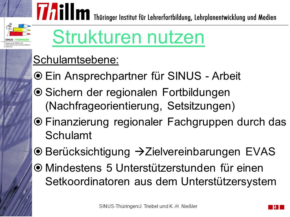SINUS-Thüringen/J. Triebel und K.-H. Nießler