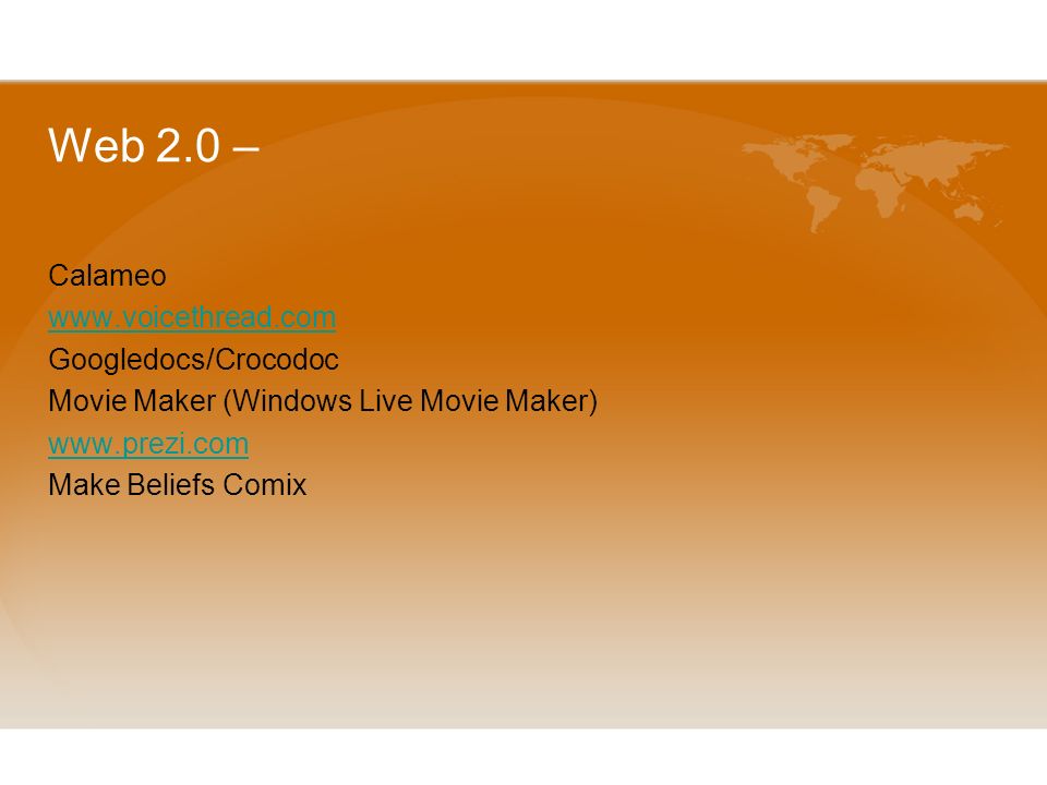 Web 2.0 – Calameo   Googledocs/Crocodoc