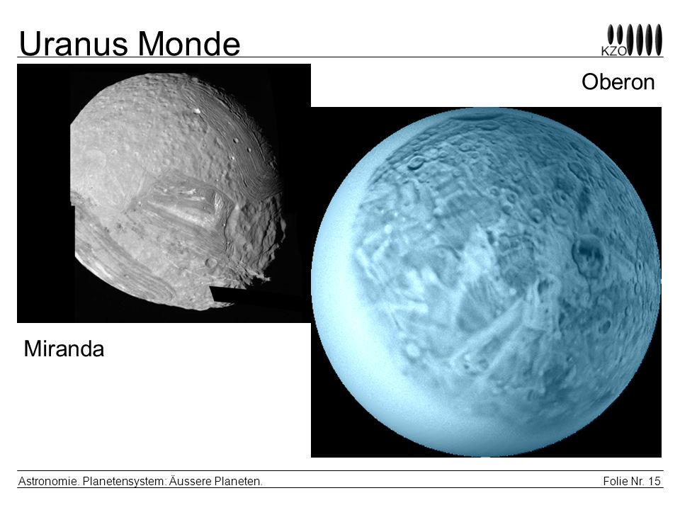 Uranus Monde Oberon Miranda