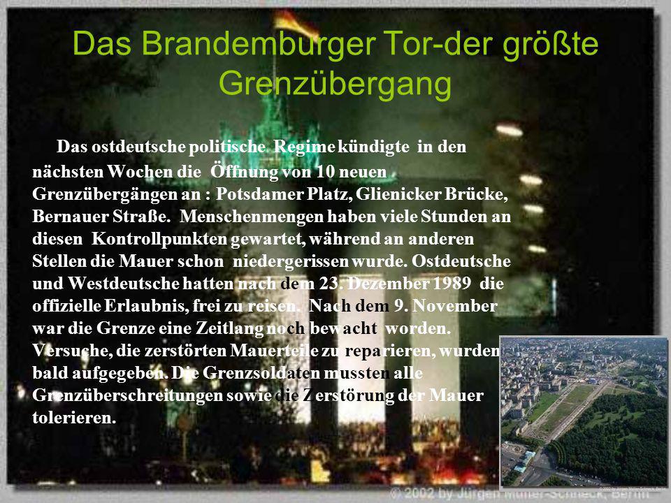 Das Brandemburger Tor-der größte Grenzübergang
