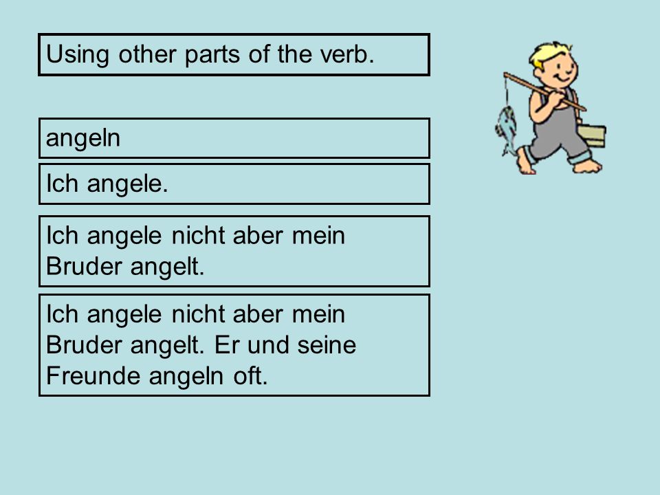 Using other parts of the verb.