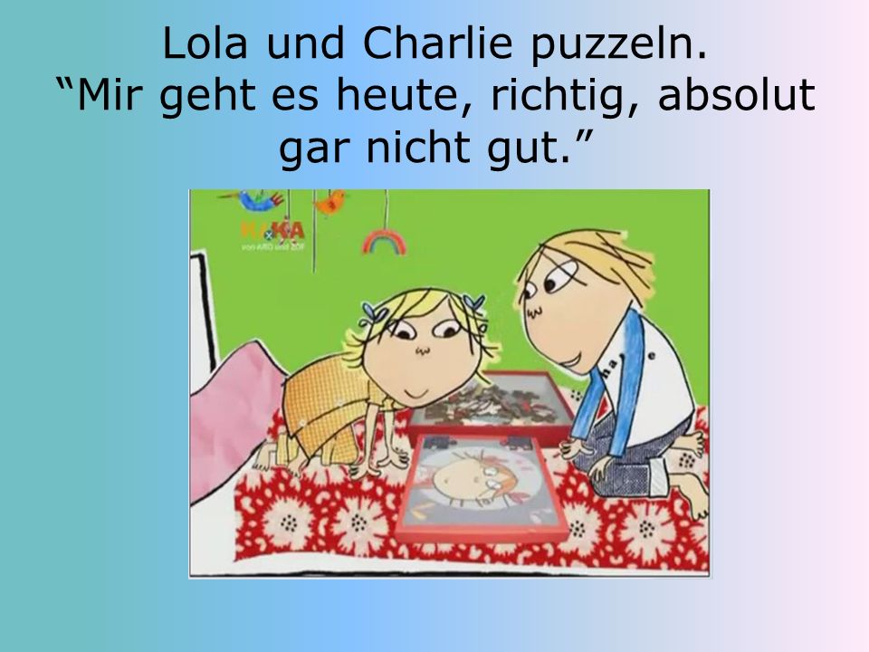 Lola und Charlie puzzeln
