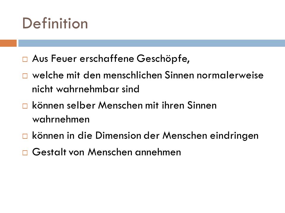 Definition Aus Feuer erschaffene Geschöpfe,