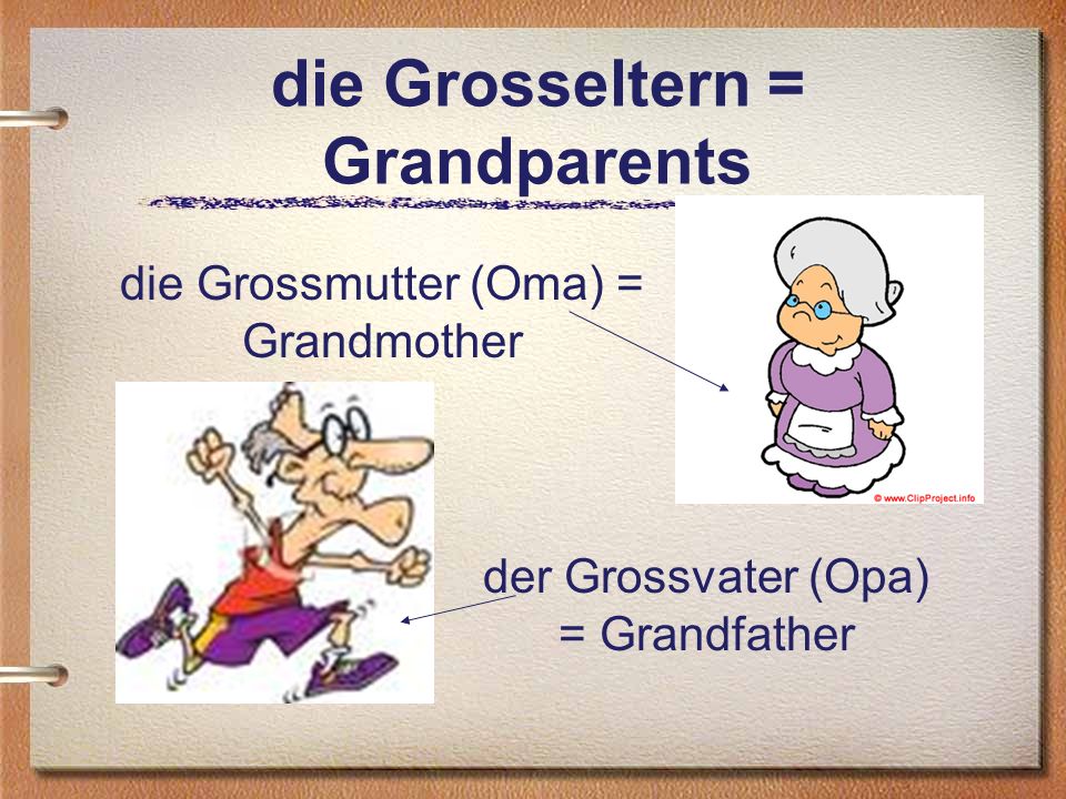 die Grosseltern = Grandparents