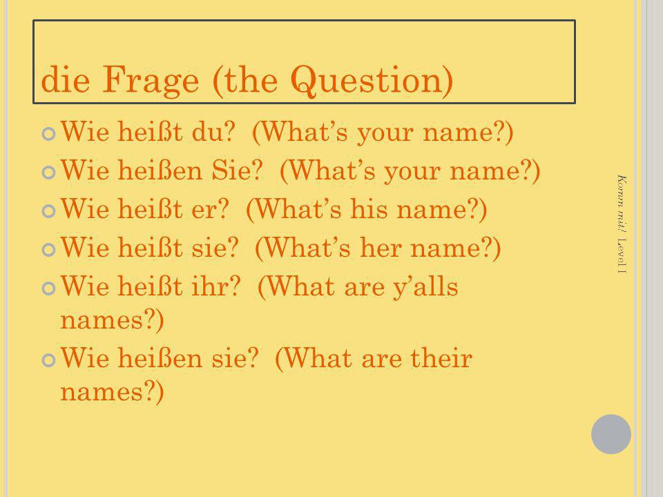 die Frage (the Question)